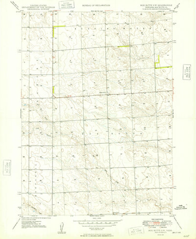 United States Geological Survey Box Butte SW, NE (1949, 24000-Scale) digital map