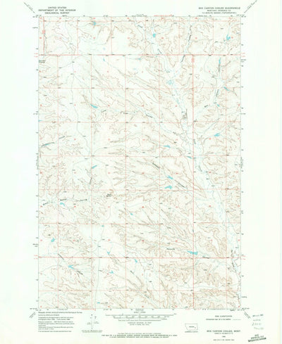 United States Geological Survey Box Canyon Coulee, MT (1968, 24000-Scale) digital map
