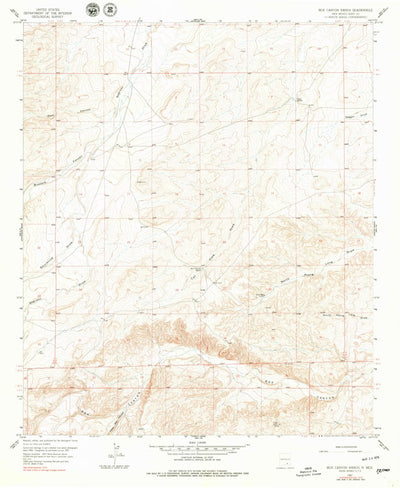 United States Geological Survey Box Canyon Ranch, NM (1957, 24000-Scale) digital map