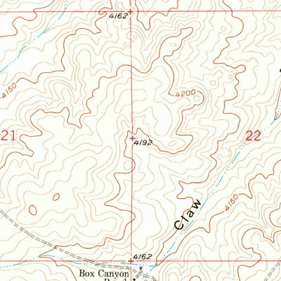 United States Geological Survey Box Canyon Ranch, NM (1957, 24000-Scale) digital map