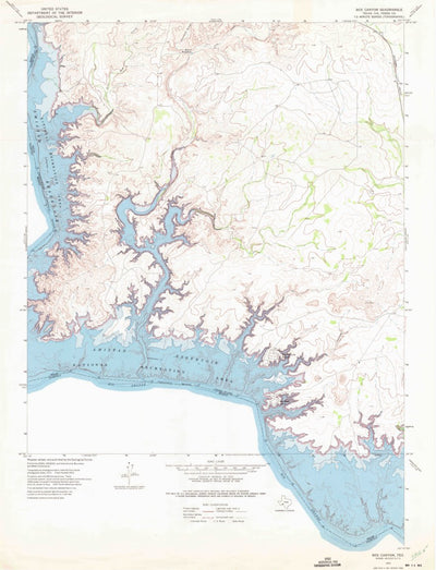 United States Geological Survey Box Canyon, TX (1972, 24000-Scale) digital map