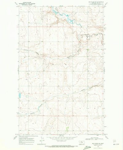 United States Geological Survey Box Elder NW, MT (1969, 24000-Scale) digital map