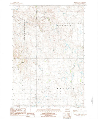 United States Geological Survey Boxcar Buttes, SD (1983, 24000-Scale) digital map