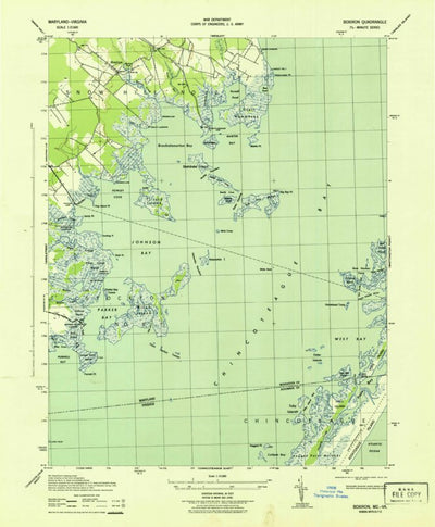 United States Geological Survey Boxiron, MD-VA (1943, 31680-Scale) digital map