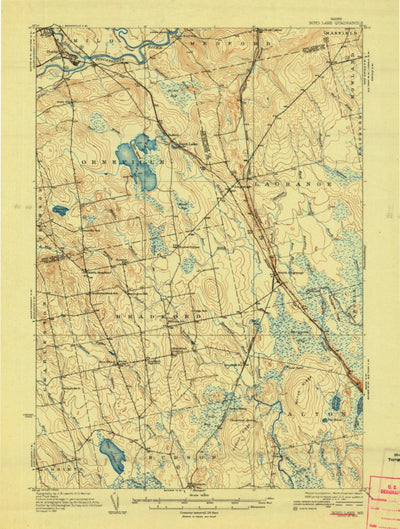 United States Geological Survey Boyd Lake, ME (1933, 62500-Scale) digital map