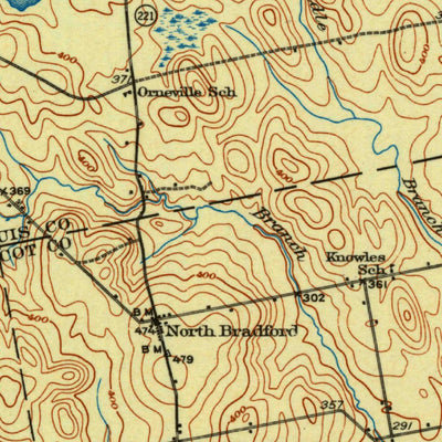 United States Geological Survey Boyd Lake, ME (1933, 62500-Scale) digital map