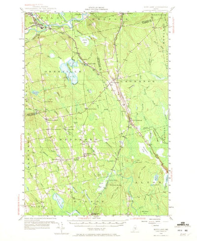 United States Geological Survey Boyd Lake, ME (1955, 62500-Scale) digital map