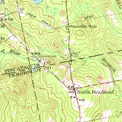 United States Geological Survey Boyd Lake, ME (1955, 62500-Scale) digital map