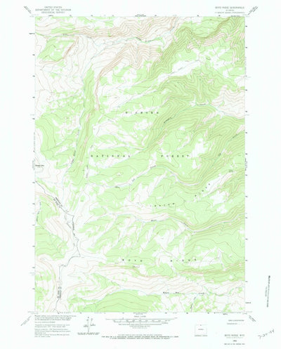 United States Geological Survey Boyd Ridge, WY (1960, 24000-Scale) digital map