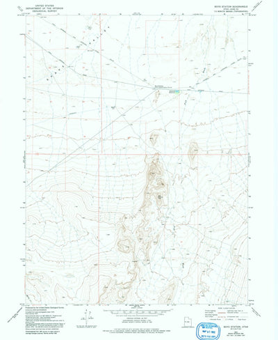 United States Geological Survey Boyd Station, UT (1972, 24000-Scale) digital map