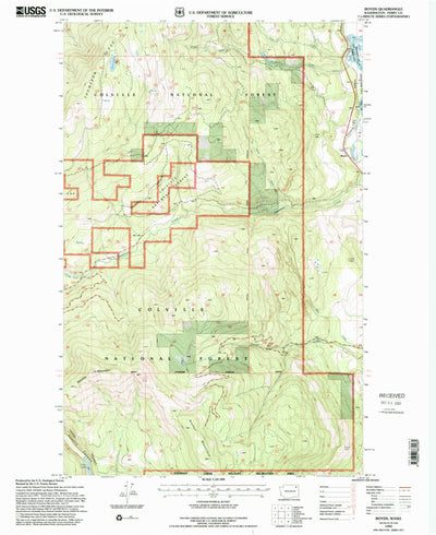 United States Geological Survey Boyds, WA (1992, 24000-Scale) digital map