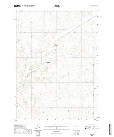 United States Geological Survey Boyer, IA (2022, 24000-Scale) digital map