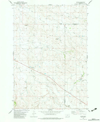 United States Geological Survey Boyes, MT (1982, 24000-Scale) digital map