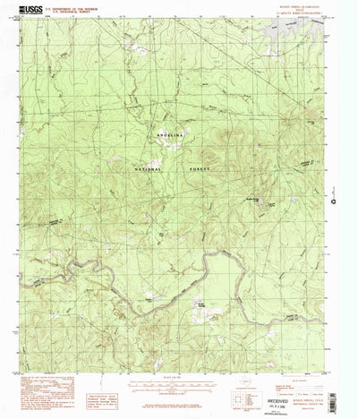 United States Geological Survey Boykin Spring, TX (1984, 24000-Scale) digital map
