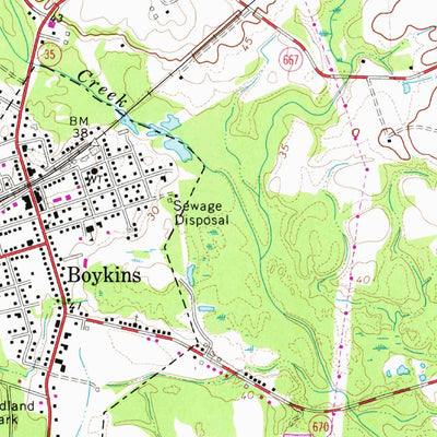 United States Geological Survey Boykins, VA-NC (1966, 24000-Scale) digital map