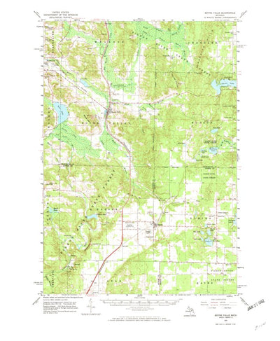 United States Geological Survey Boyne Falls, MI (1961, 62500-Scale) digital map