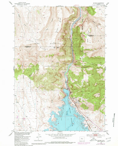United States Geological Survey Boysen, WY (1951, 24000-Scale) digital map