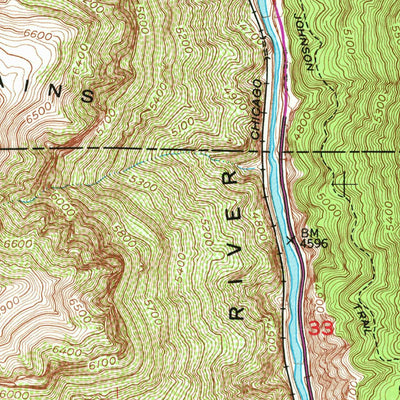 United States Geological Survey Boysen, WY (1951, 24000-Scale) digital map