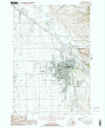 United States Geological Survey Bozeman, MT (1987, 24000-Scale) digital map