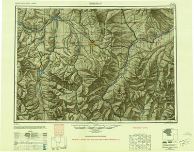 United States Geological Survey Bozeman, MT-WY (1948, 250000-Scale) digital map