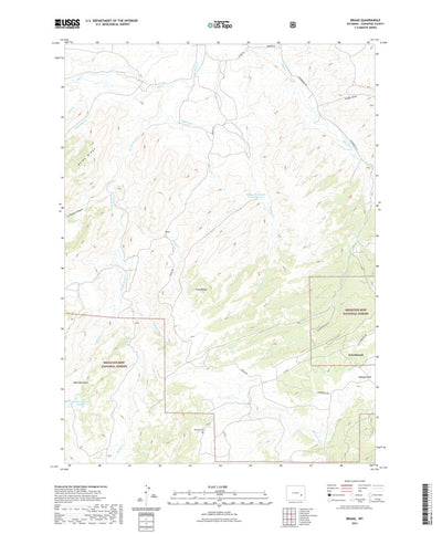 United States Geological Survey Braae, WY (2021, 24000-Scale) digital map