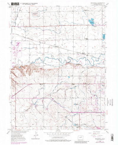 United States Geological Survey Bracewell, CO (1950, 24000-Scale) digital map