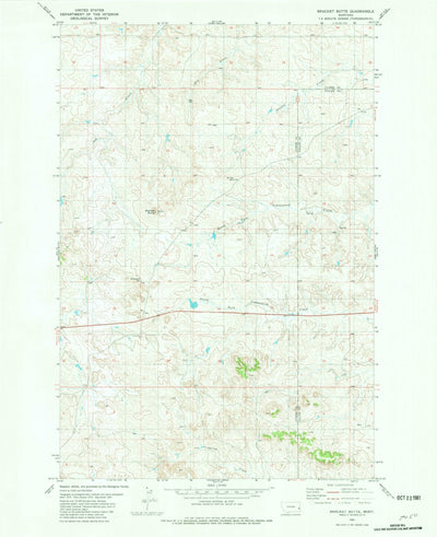 United States Geological Survey Bracket Butte, MT (1981, 24000-Scale) digital map