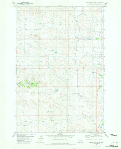 United States Geological Survey Bracket Butte SE, MT (1981, 24000-Scale) digital map