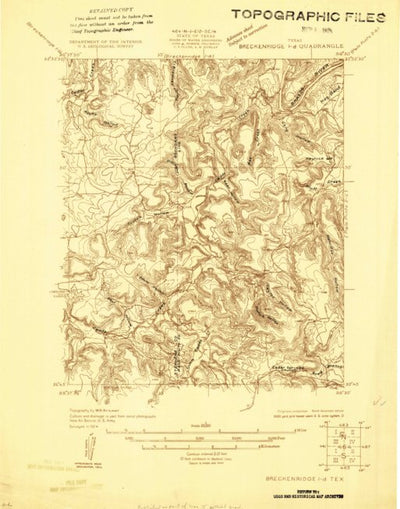 United States Geological Survey Brad, TX (1924, 48000-Scale) digital map