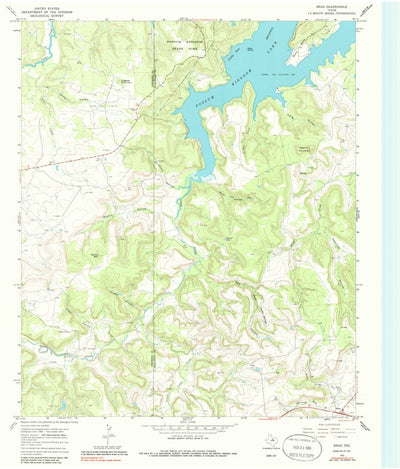 United States Geological Survey Brad, TX (1967, 24000-Scale) digital map