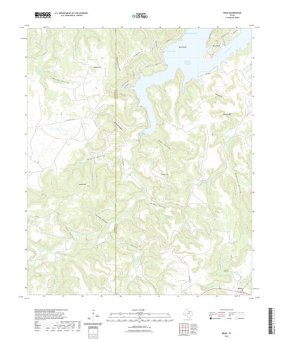 United States Geological Survey Brad, TX (2022, 24000-Scale) digital map