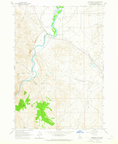 United States Geological Survey Bradbury Flat, ID (1963, 24000-Scale) digital map