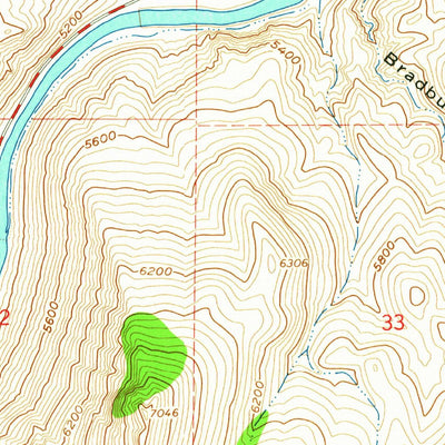 United States Geological Survey Bradbury Flat, ID (1963, 24000-Scale) digital map