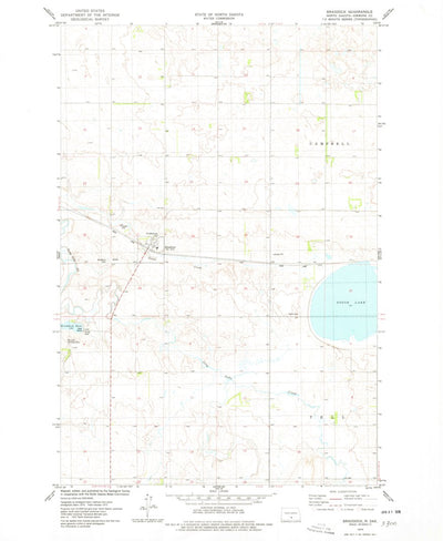 United States Geological Survey Braddock, ND (1975, 24000-Scale) digital map