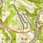 United States Geological Survey Braddock, PA (1953, 24000-Scale) digital map