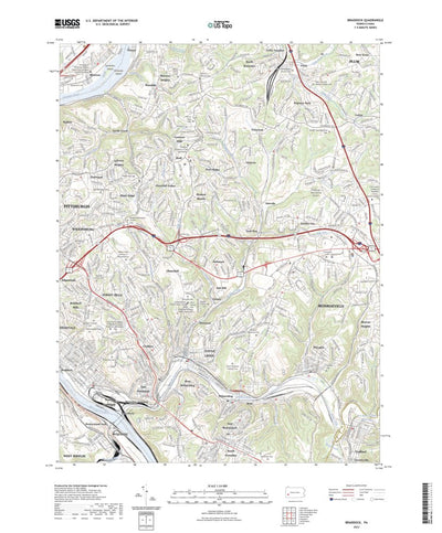 United States Geological Survey Braddock, PA (2023, 24000-Scale) digital map