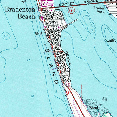 United States Geological Survey Bradenton Beach, FL (1964, 24000-Scale) digital map