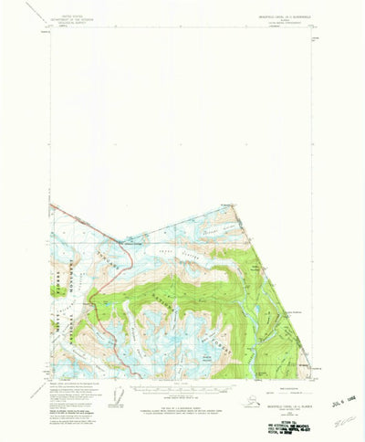 United States Geological Survey Bradfield Canal A-1, AK (1955, 63360-Scale) digital map