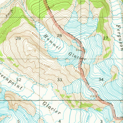 United States Geological Survey Bradfield Canal A-1, AK (1955, 63360-Scale) digital map