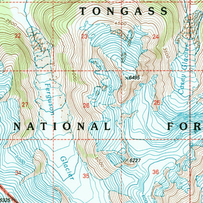 United States Geological Survey Bradfield Canal A-1, AK (1996, 63360-Scale) digital map