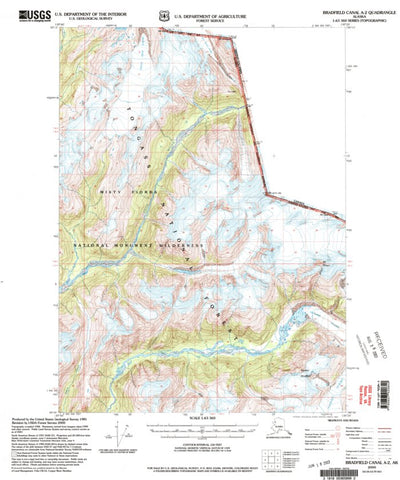 United States Geological Survey Bradfield Canal A-2, AK (2000, 63360-Scale) digital map