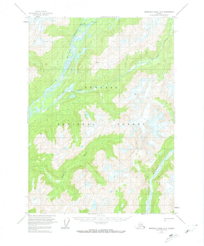 United States Geological Survey Bradfield Canal A-3, AK (1955, 63360-Scale) digital map
