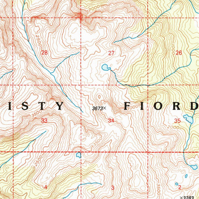 United States Geological Survey Bradfield Canal A-4, AK (1995, 63360-Scale) digital map