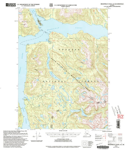 United States Geological Survey Bradfield Canal A-6, AK (2000, 63360-Scale) digital map