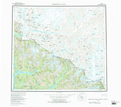 United States Geological Survey Bradfield Canal, AK (1955, 250000-Scale) digital map