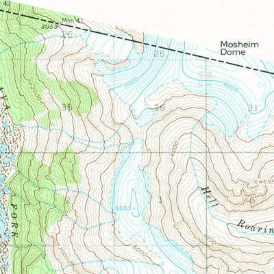 United States Geological Survey Bradfield Canal B-3, AK (1955, 63360-Scale) digital map
