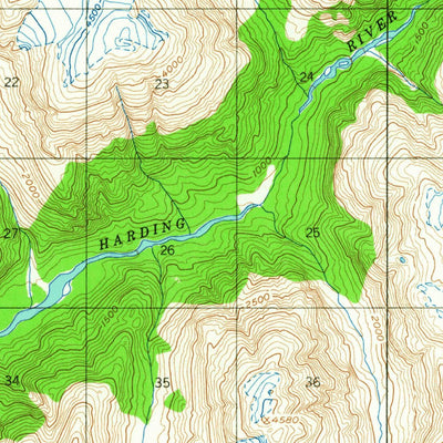 United States Geological Survey Bradfield Canal B-5, AK (1955, 63360-Scale) digital map