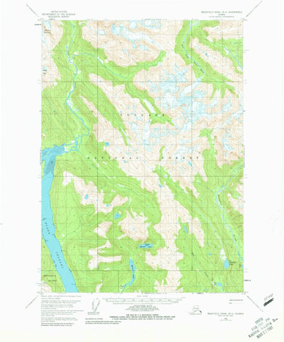 United States Geological Survey Bradfield Canal B-6, AK (1955, 63360-Scale) digital map
