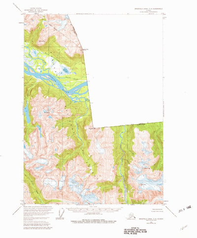 United States Geological Survey Bradfield Canal C-6, AK (1955, 63360-Scale) digital map