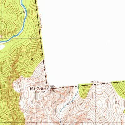 United States Geological Survey Bradfield Canal C-6, AK (1955, 63360-Scale) digital map